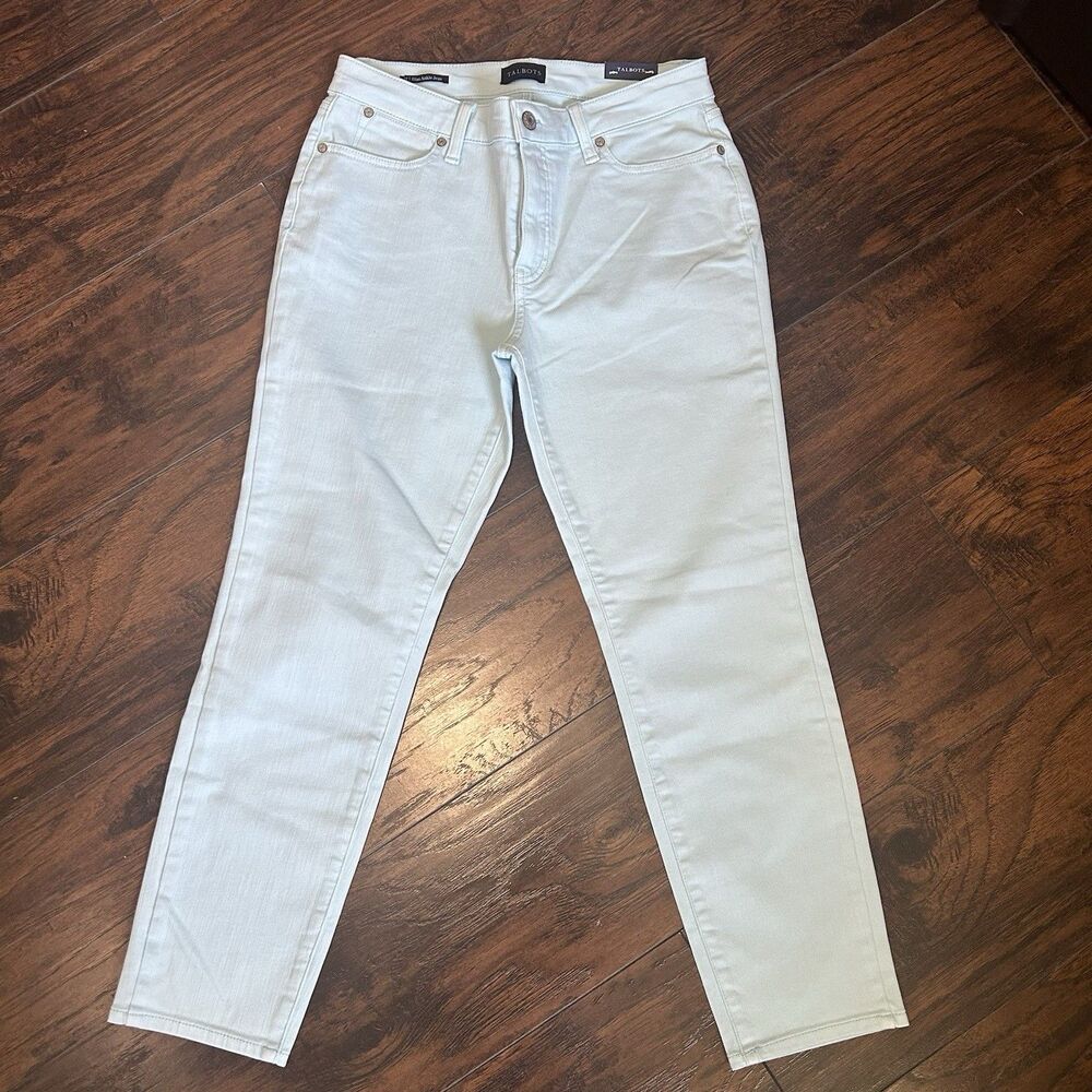 Talbots Slim Ankle Jean Denim Size 6P Light Blue NWT Casual Color Denim